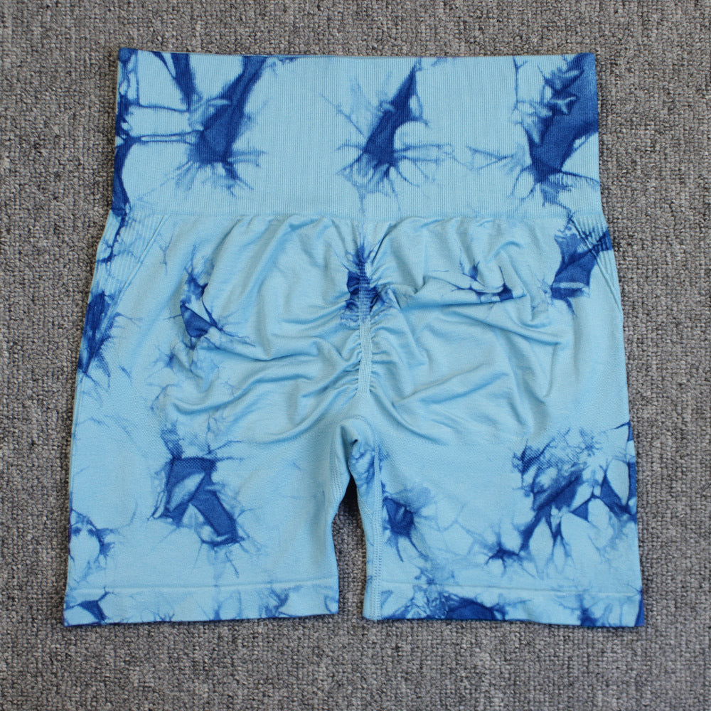 Tie-dye High Waisted Biker Shorts