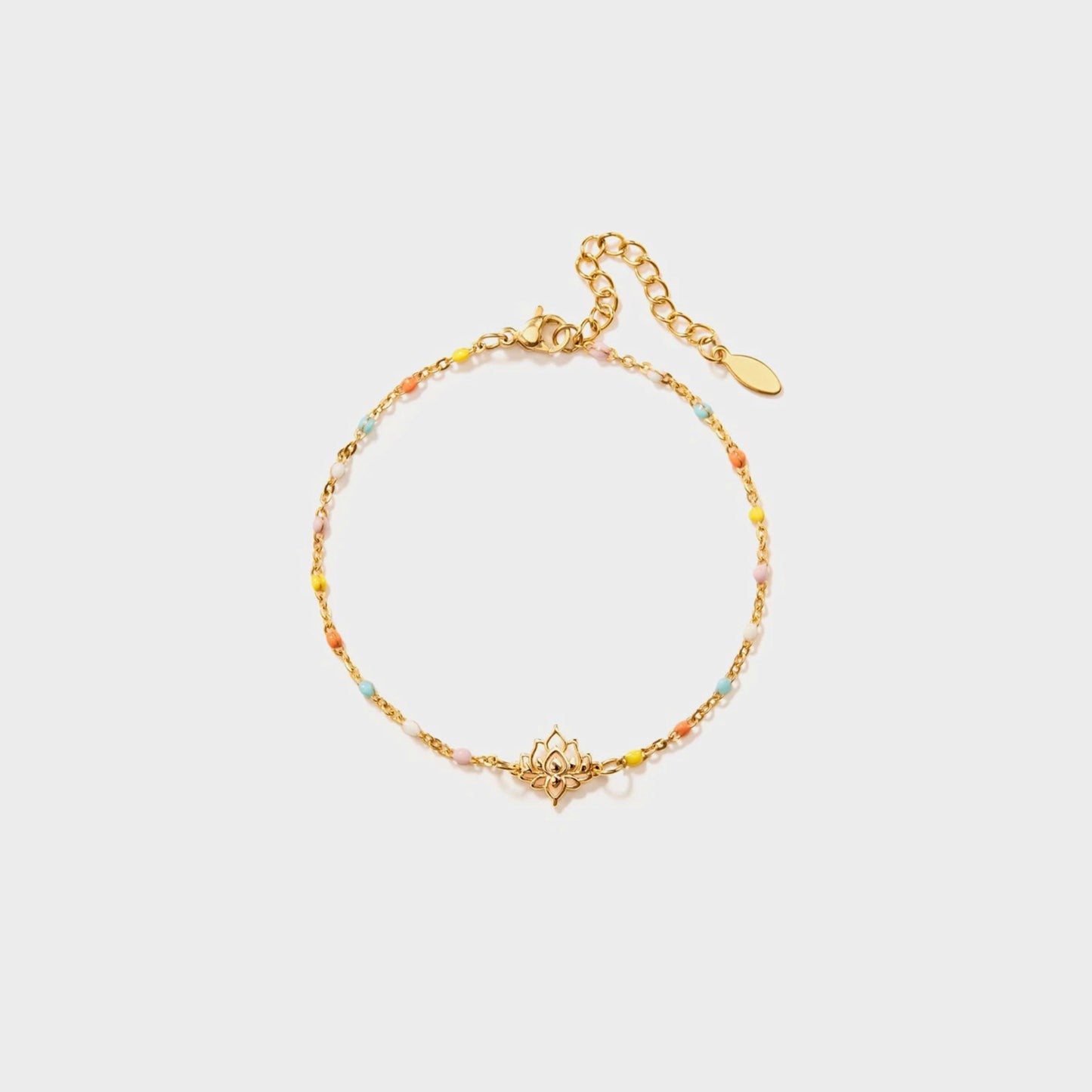 Gold Lotus Symbol Bracelet