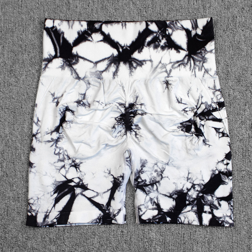 Tie-dye High Waisted Biker Shorts