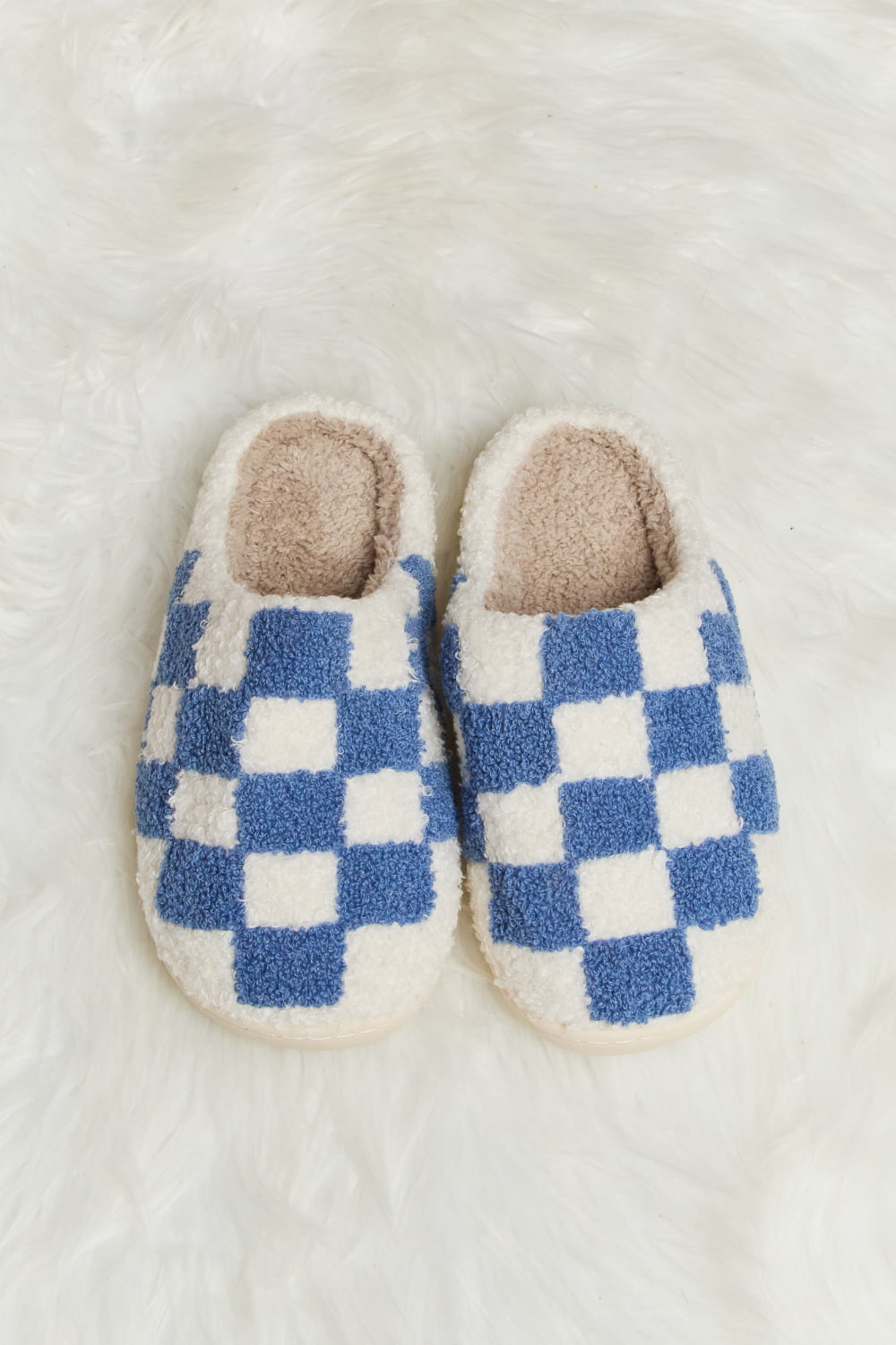 Checkered Print Slide Slippers
