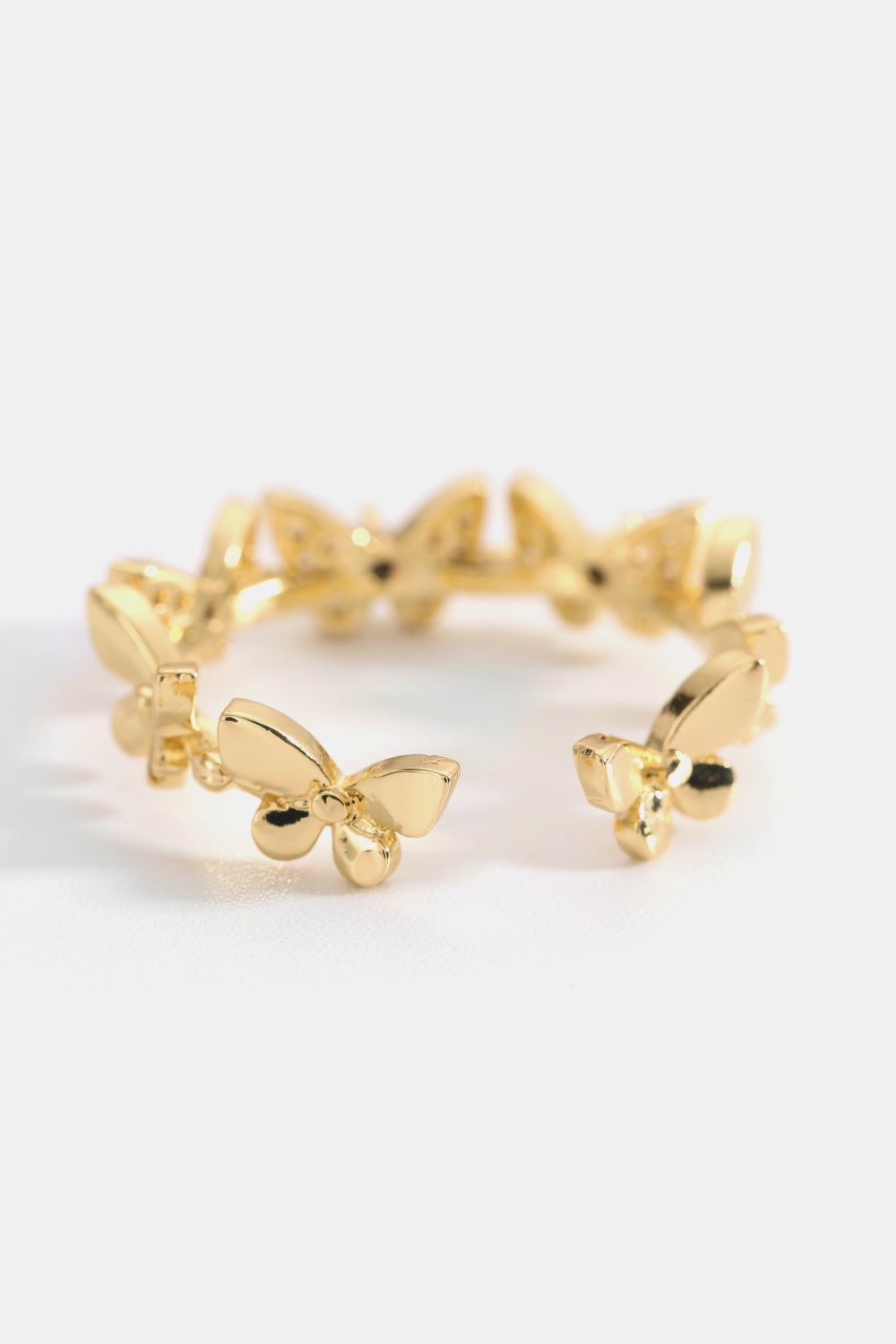 Gold Butterfly Ring Adjustable