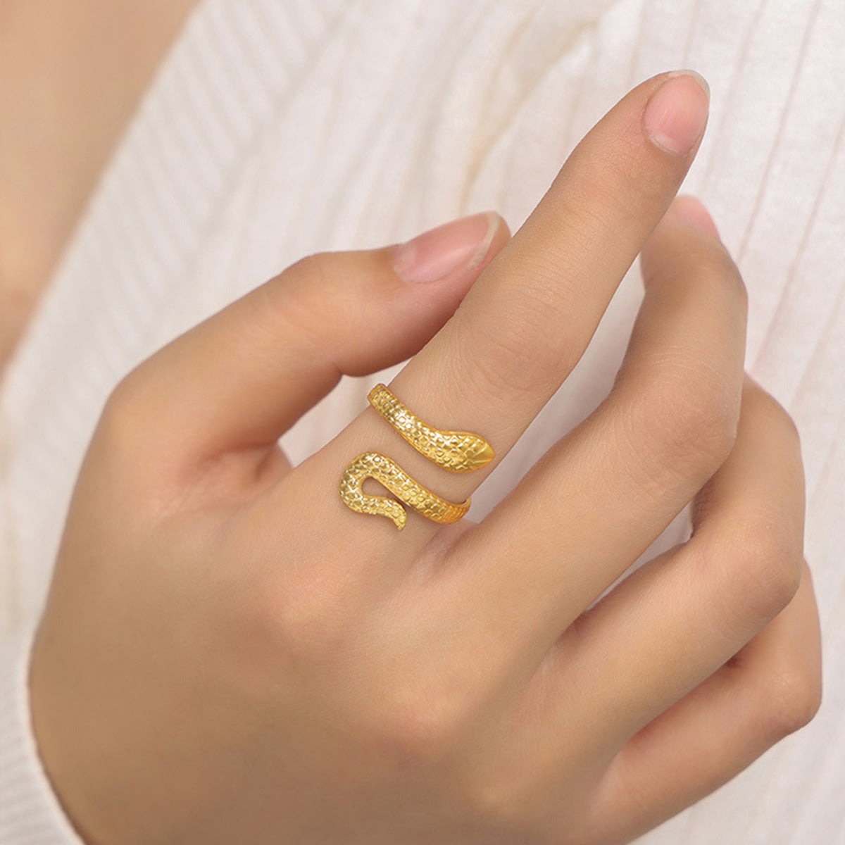 Gold Snake Slither Ring