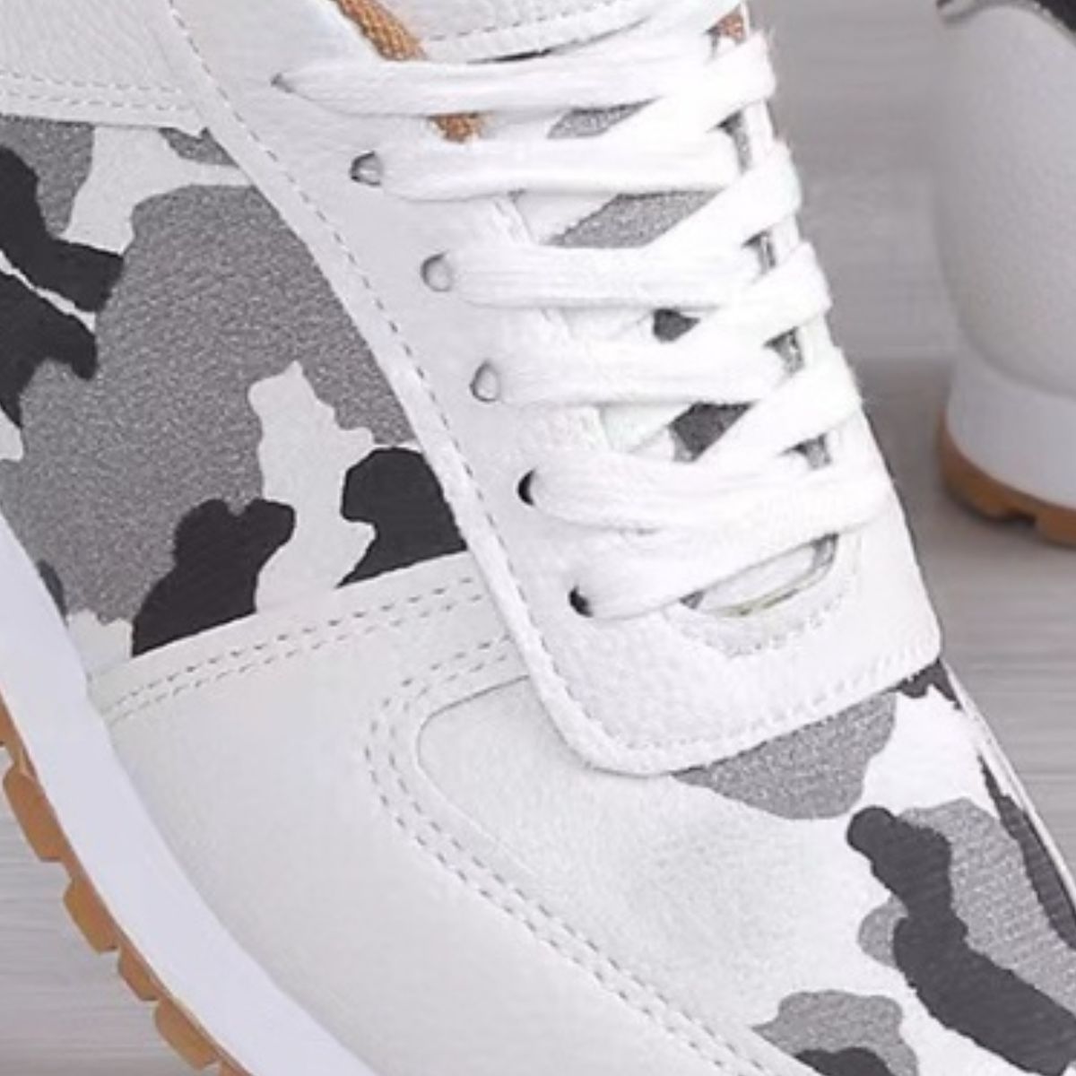 Leopard Print Leather Tennis Shoes