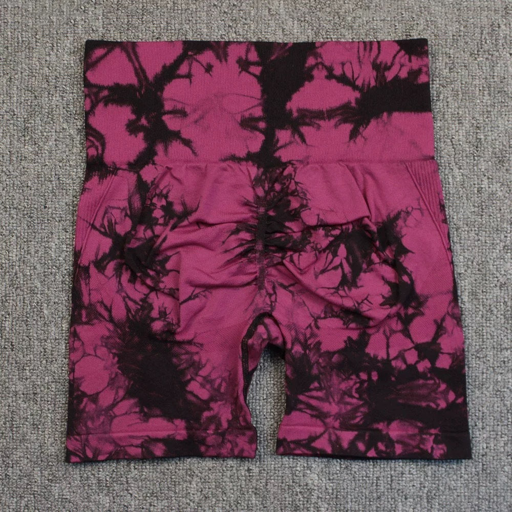 Tie-dye High Waisted Biker Shorts