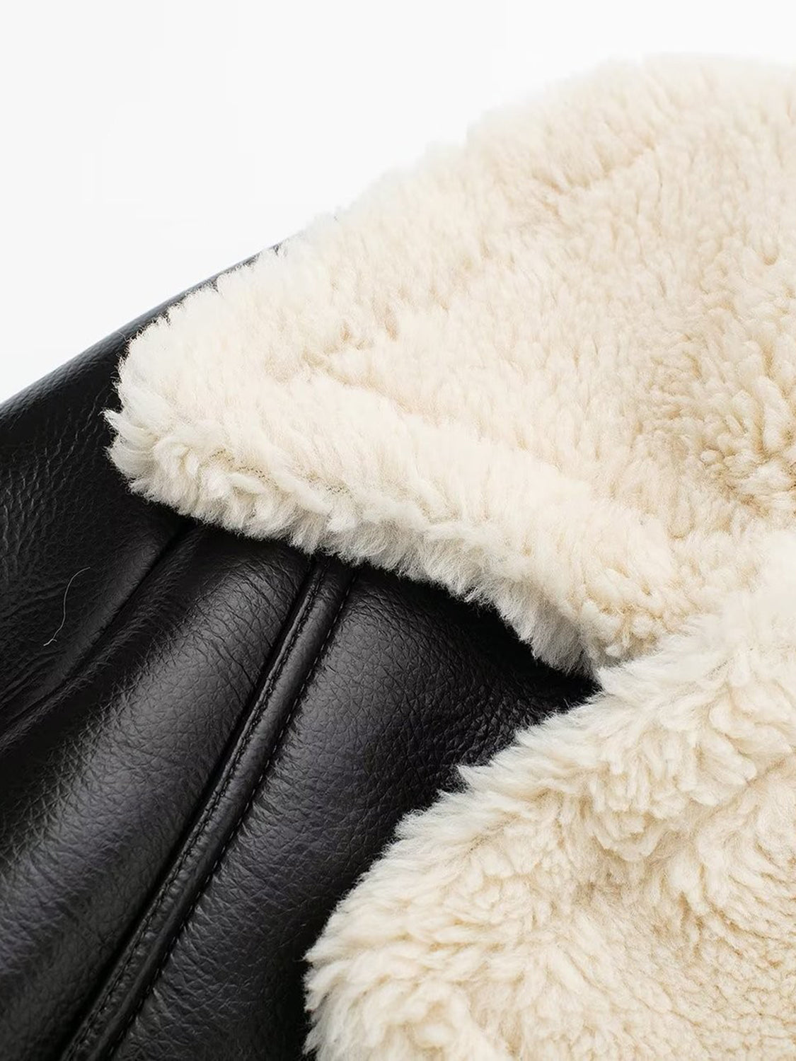 Cropped Faux Fur Bomber Jacket