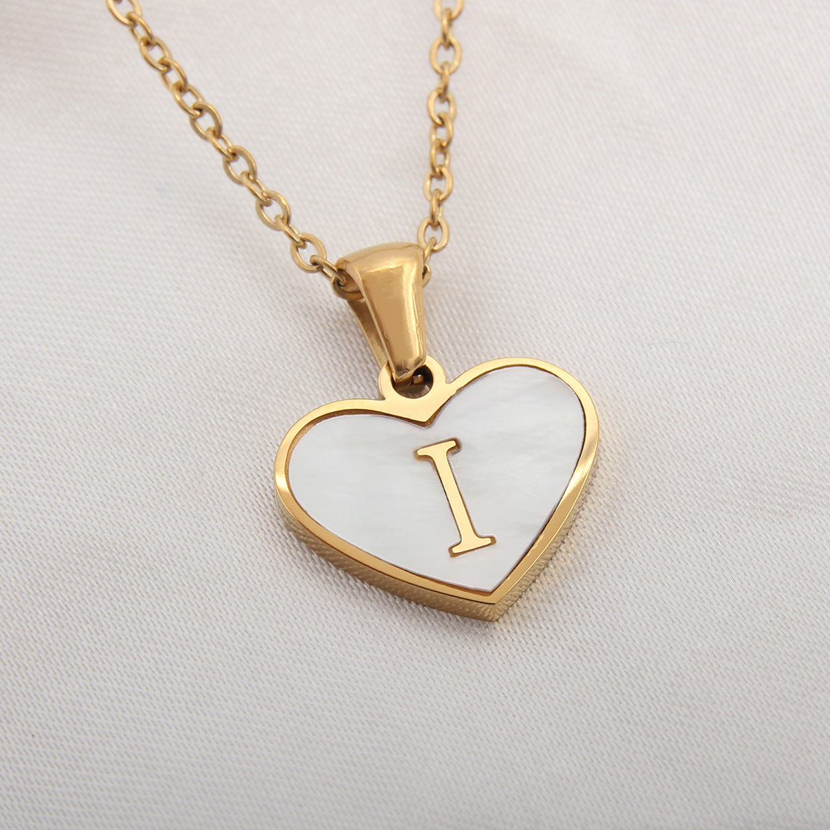 Initial Necklace Heart-Shaped