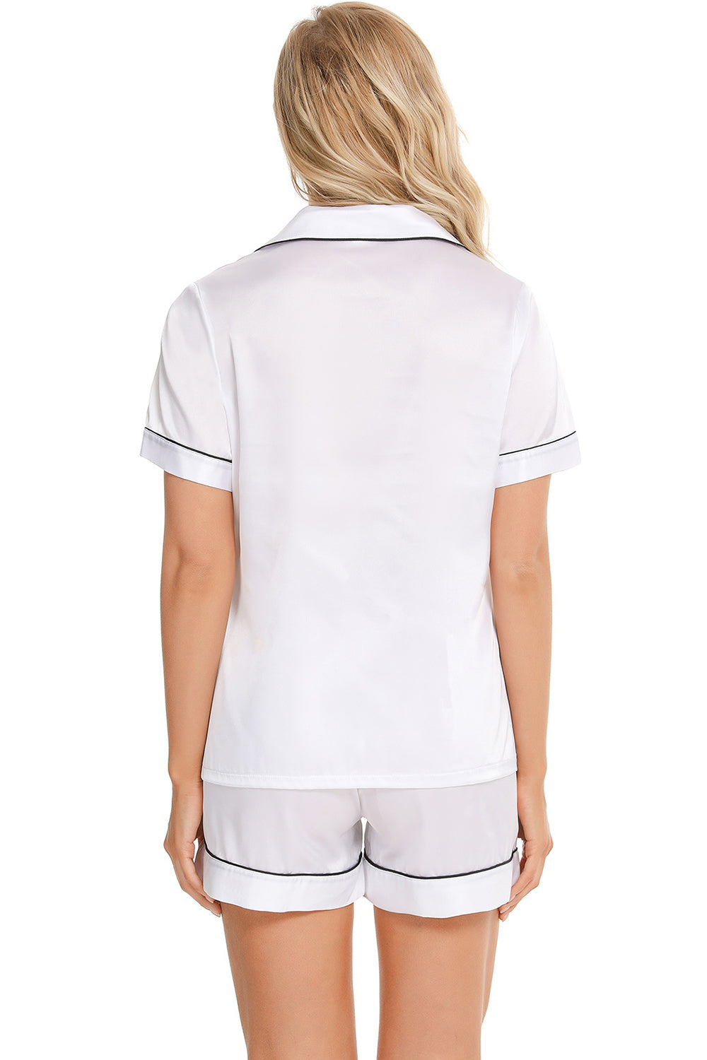 Printed Button Up Short Sleeve Lounge Set