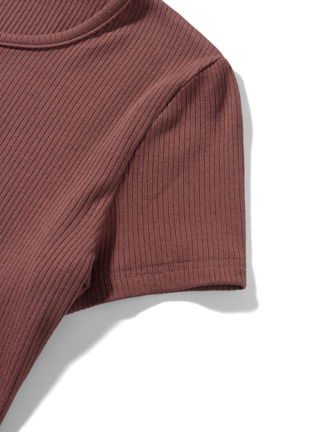 Round Neck Short Sleeve Fitted T-Shirt