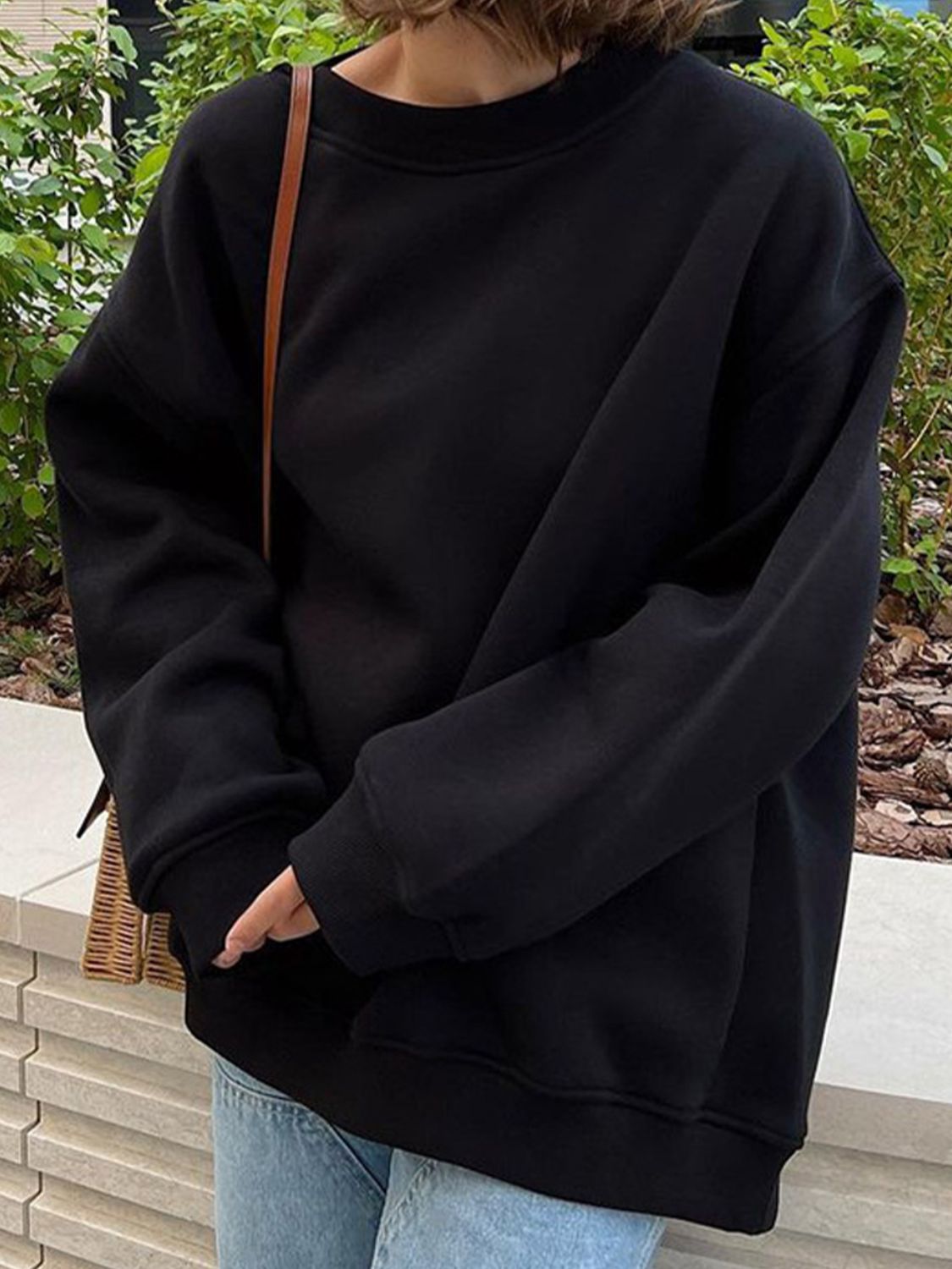 Oversized Round Neck Sweatshirt