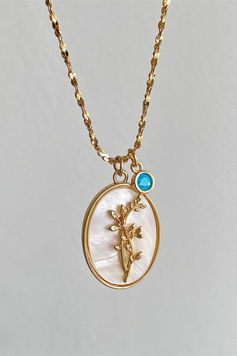 Birth Stone Flower Necklace