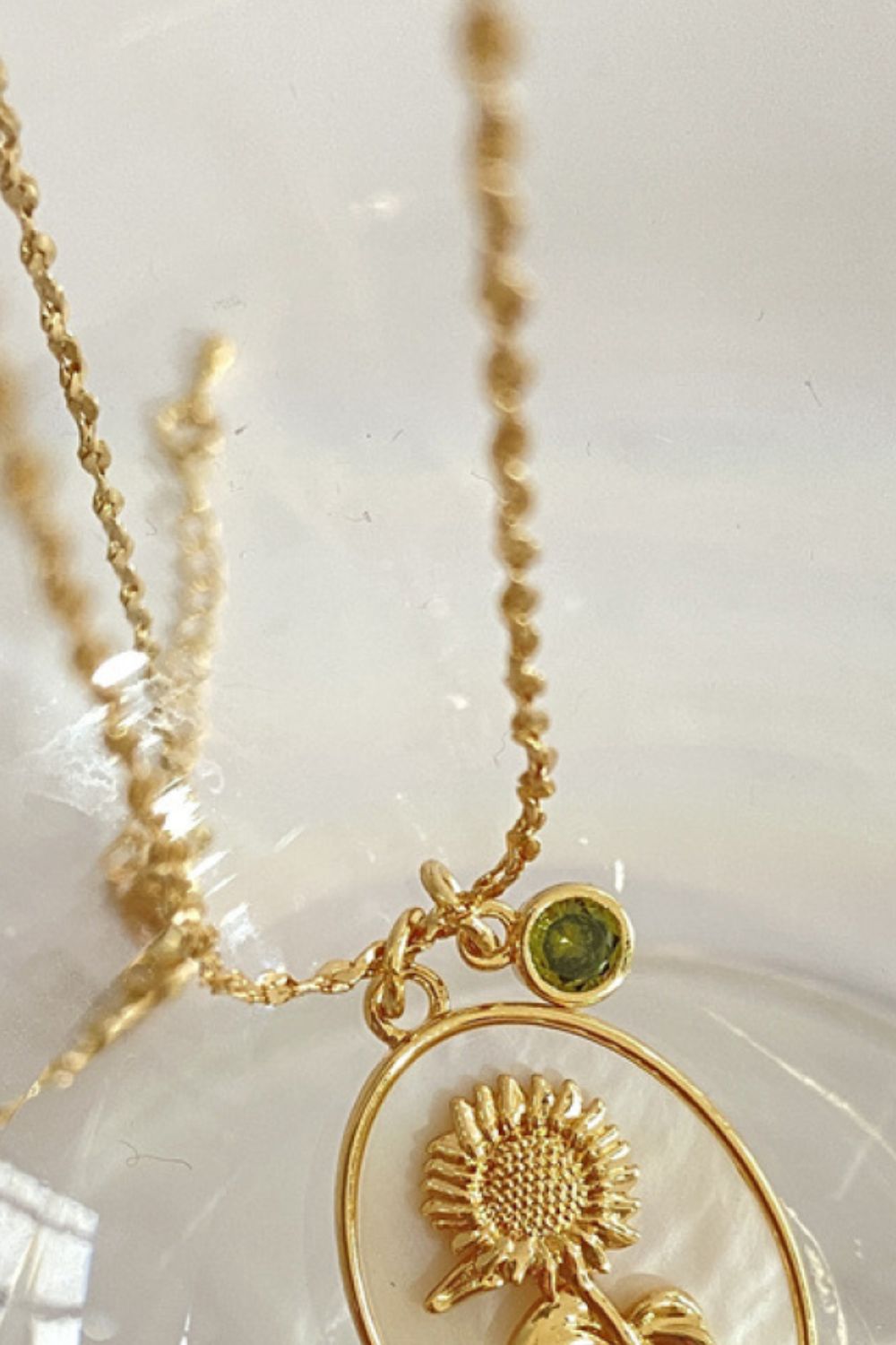 Birth Stone Flower Necklace