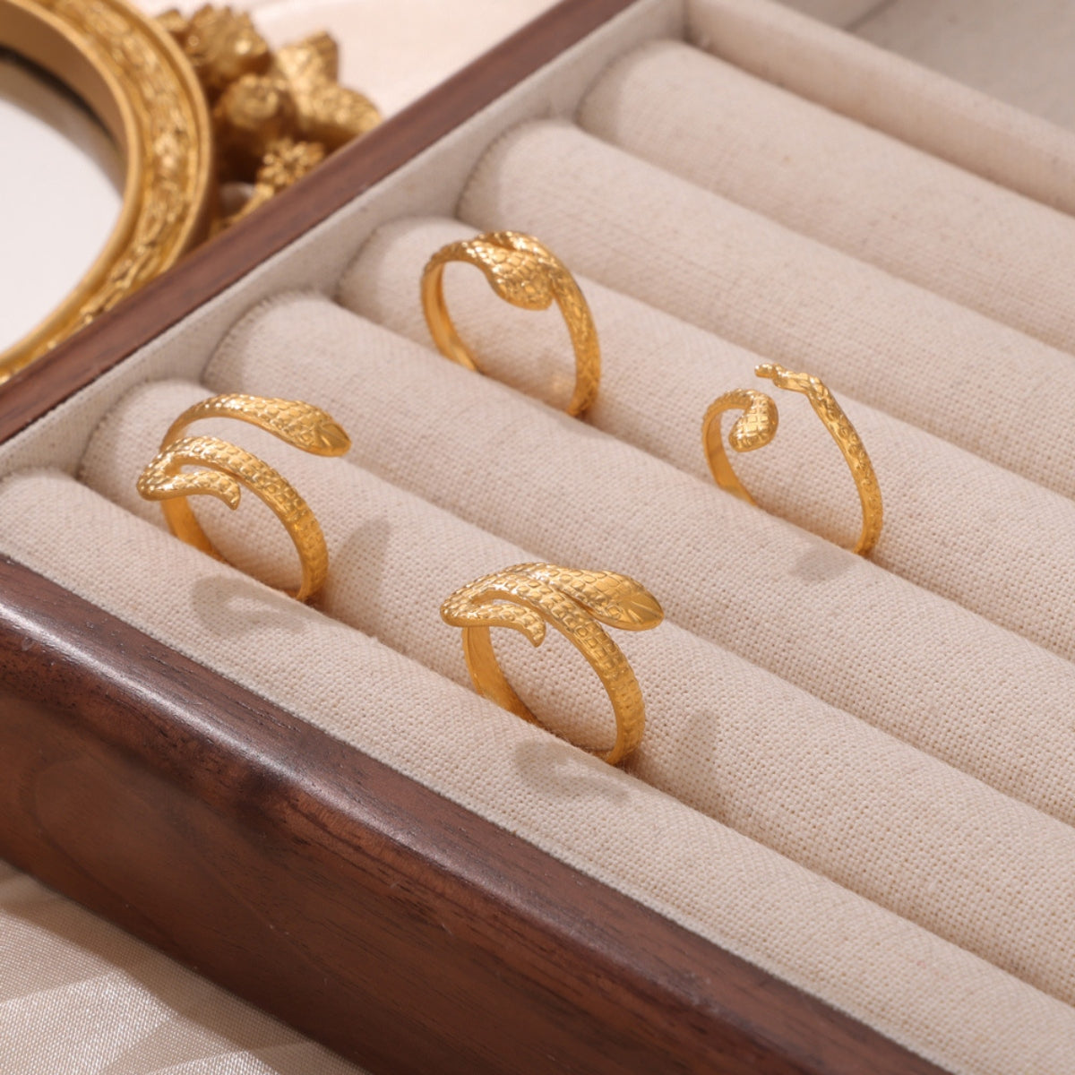 Gold Snake Slither Ring