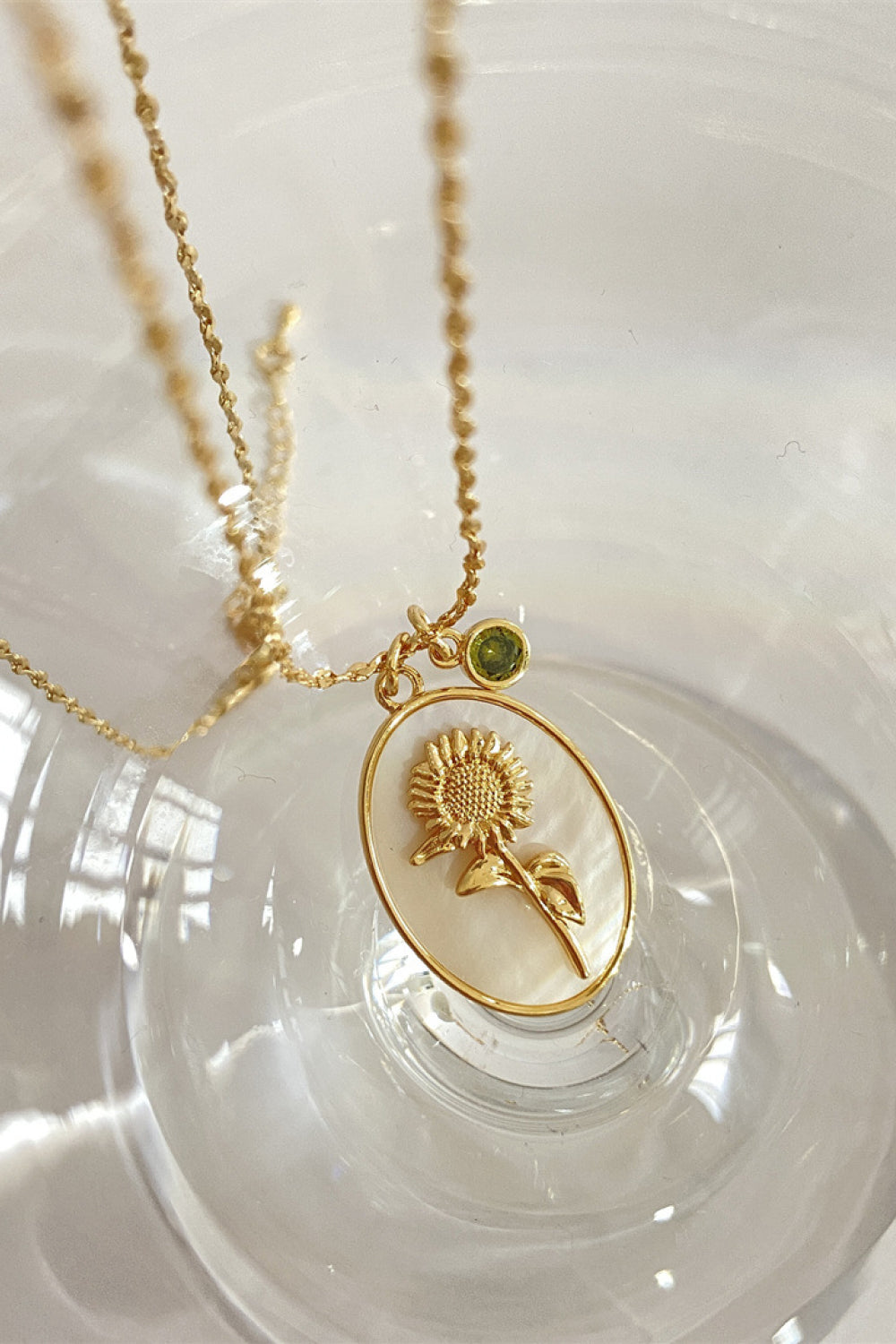 Birth Stone Flower Necklace