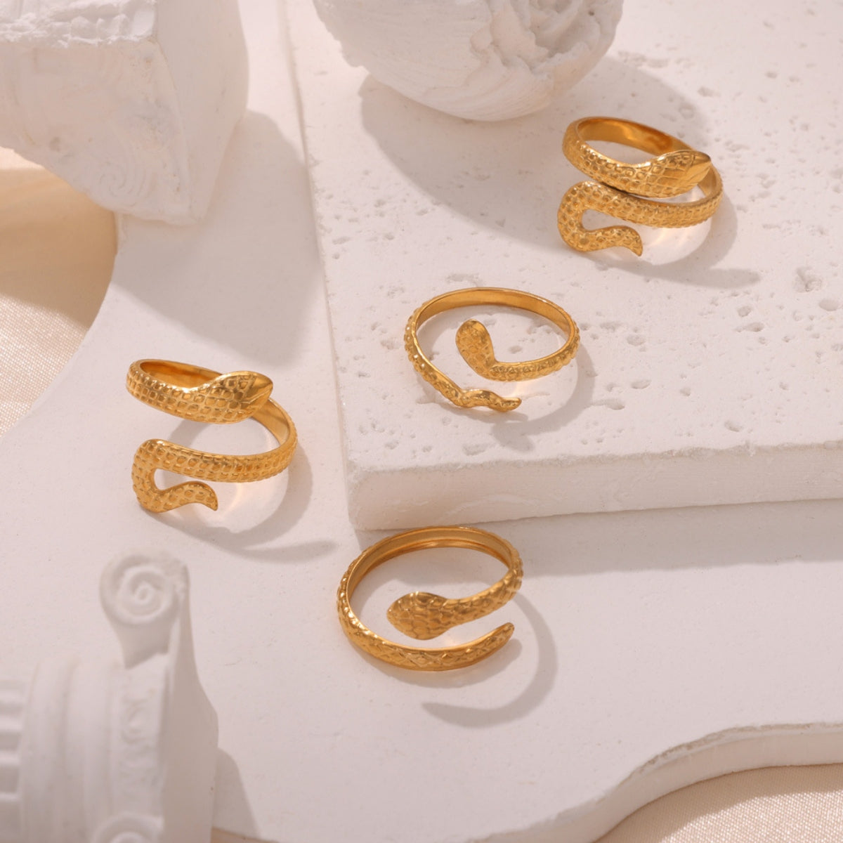 Gold Snake Slither Ring