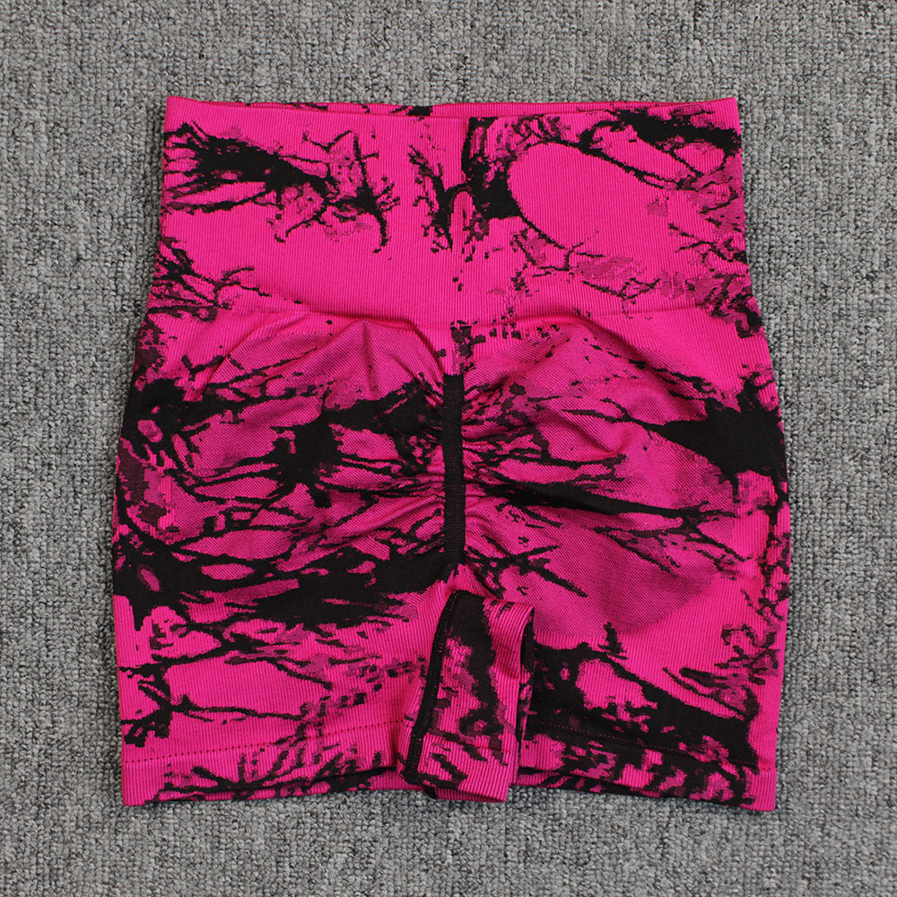Tie-dye High Waisted Biker Shorts
