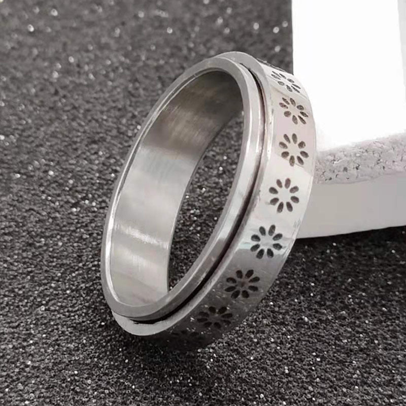 Moon Phase Fidget Spinner Ring