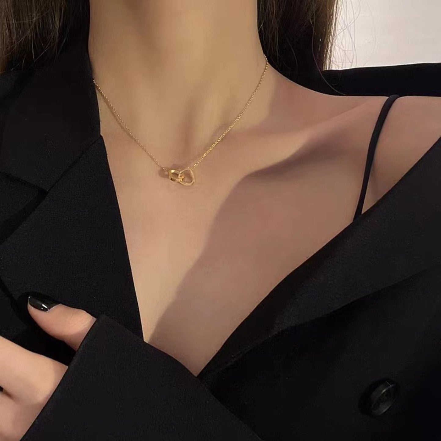 Double Heart Necklace