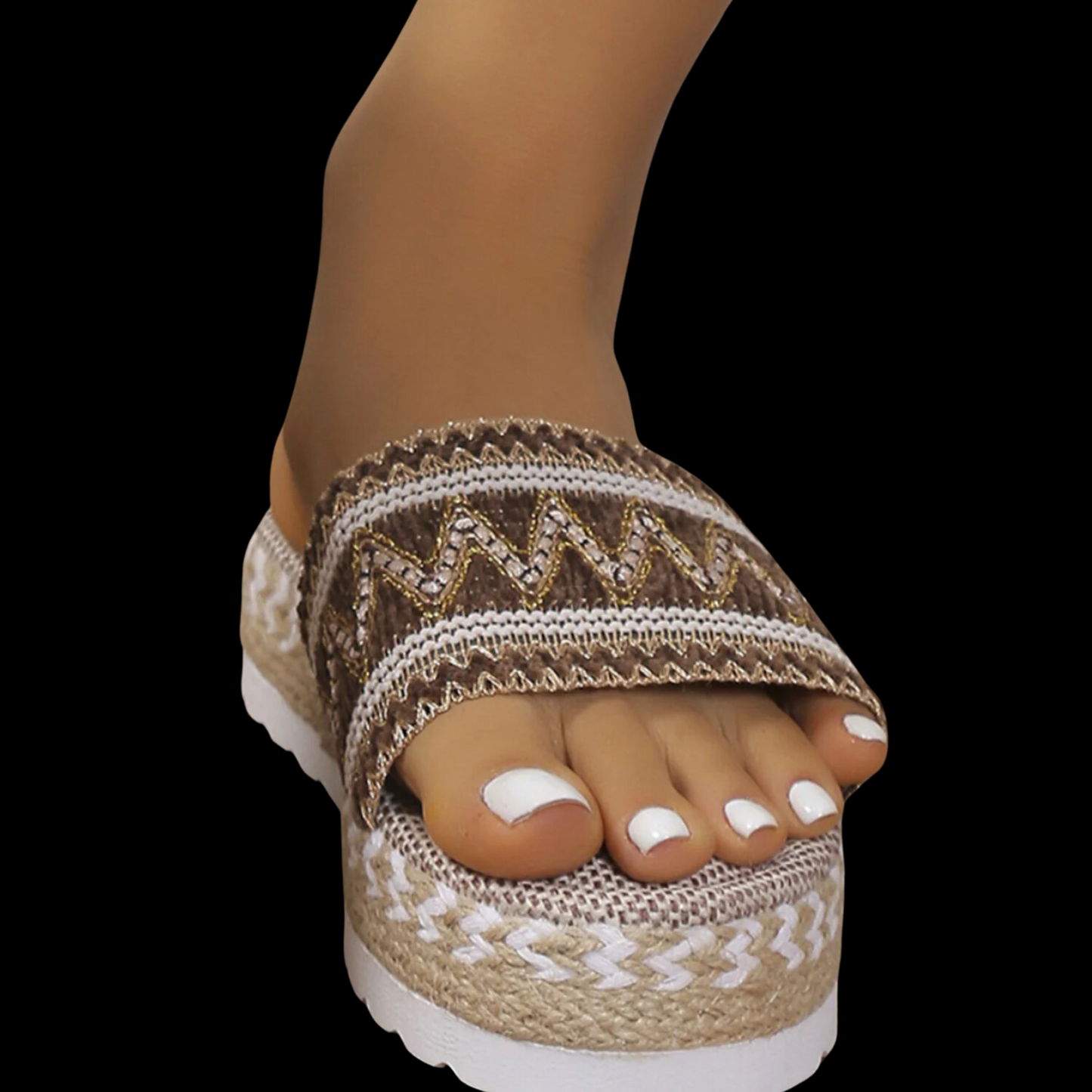 Boho Crochet Platform Sandals