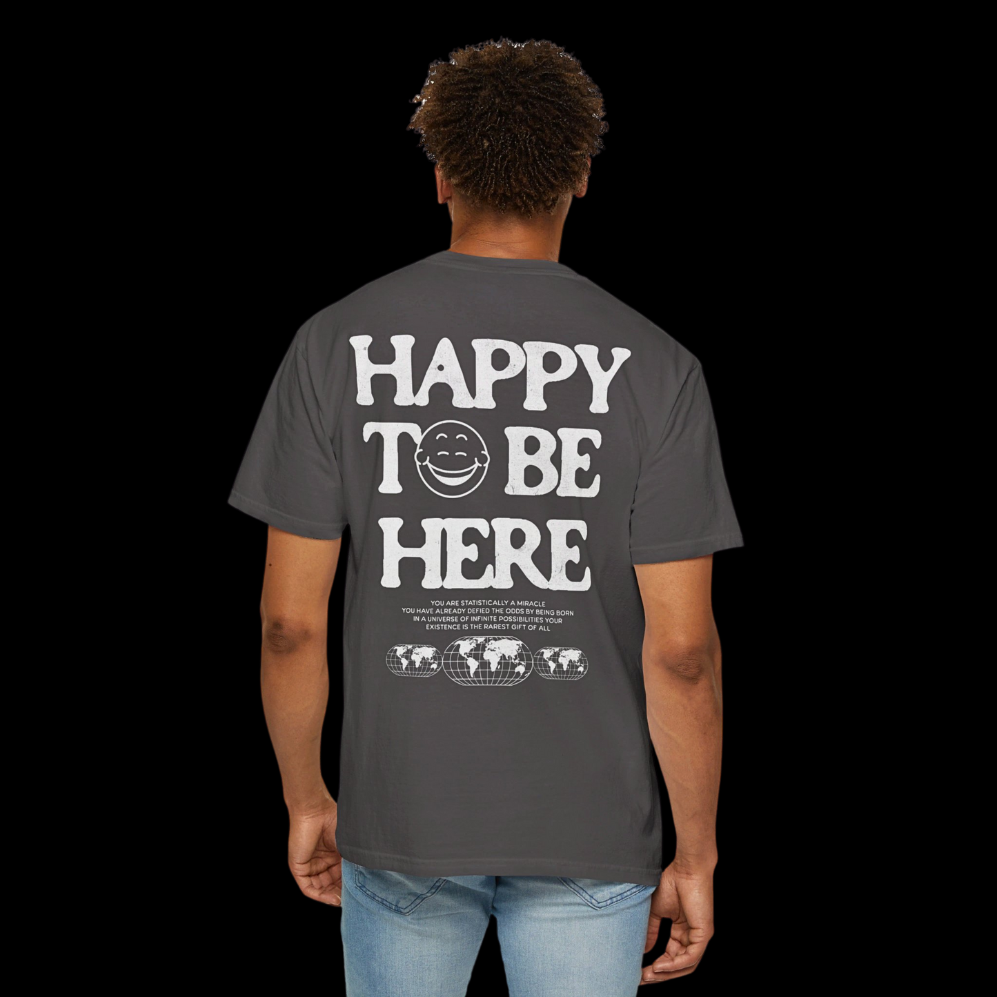 Happy To Be Here Distressed Tee