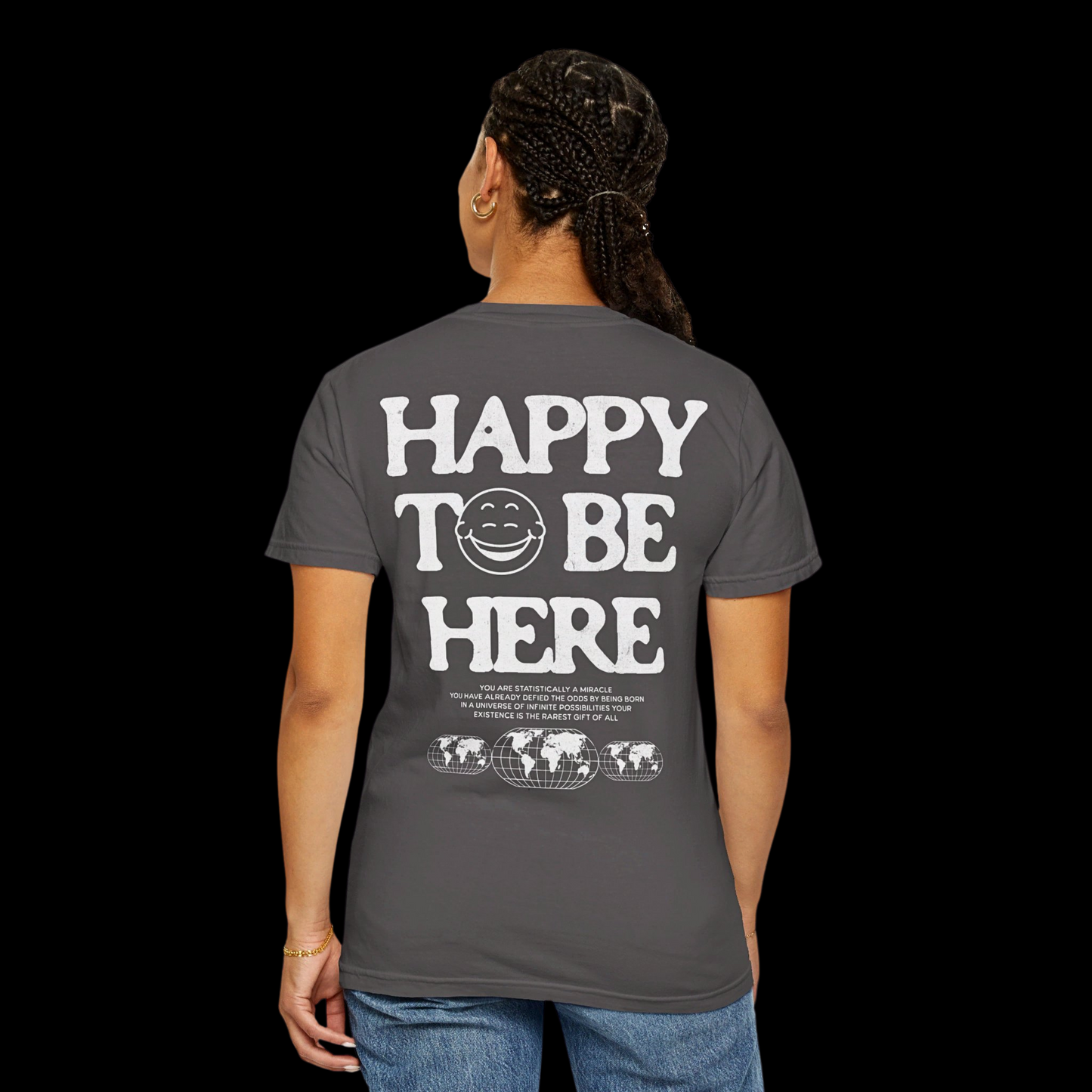 Happy To Be Here Distressed Tee