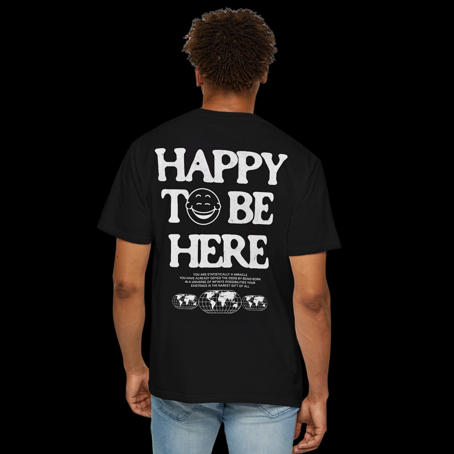 Happy To Be Here Distressed Tee