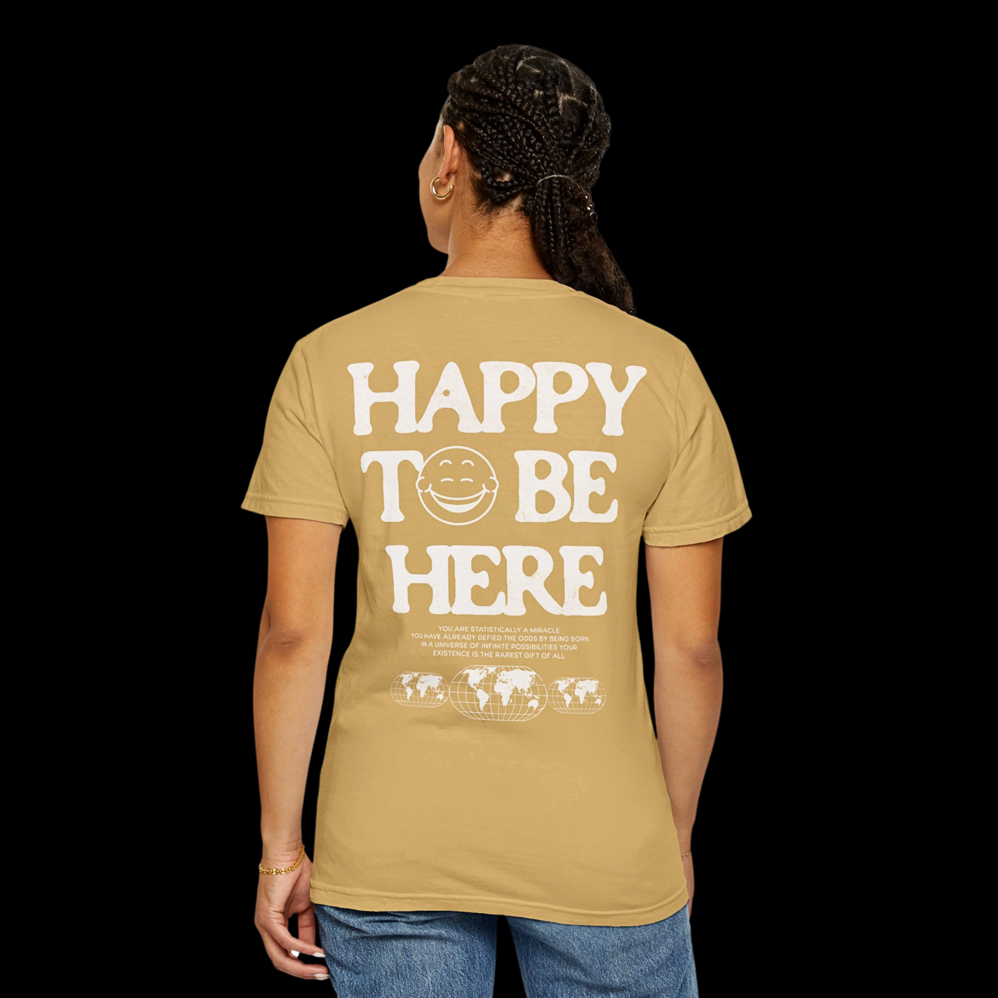Happy To Be Here Distressed Tee