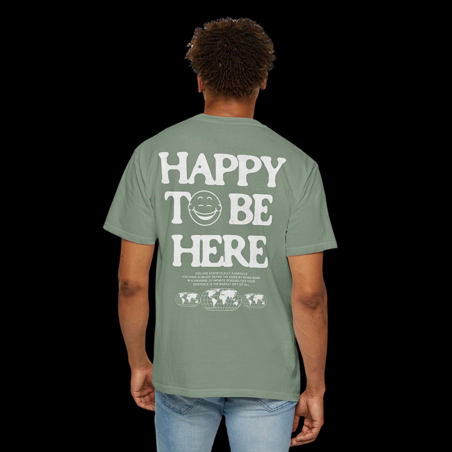 Happy To Be Here Distressed Tee