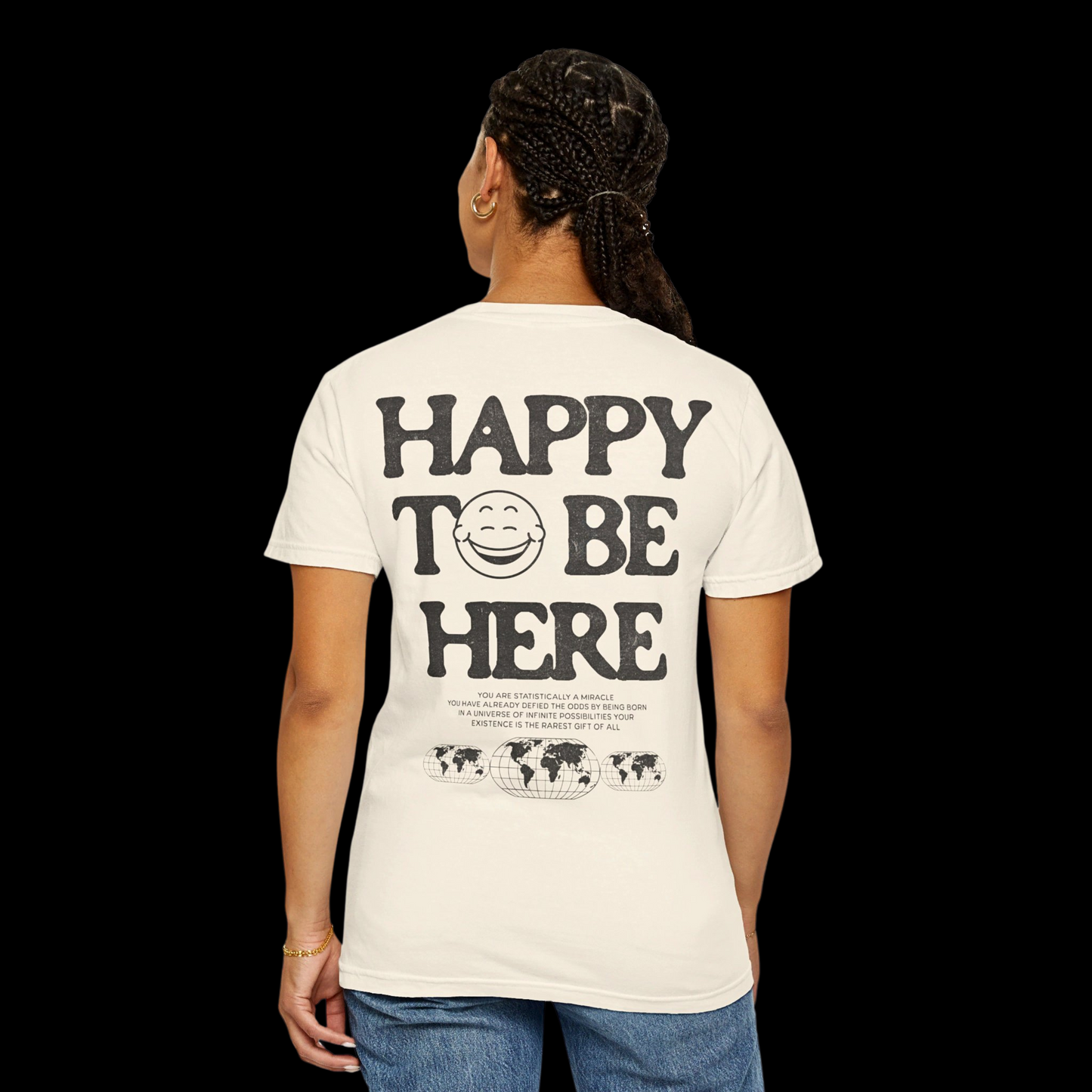 Happy To Be Here Distressed Tee
