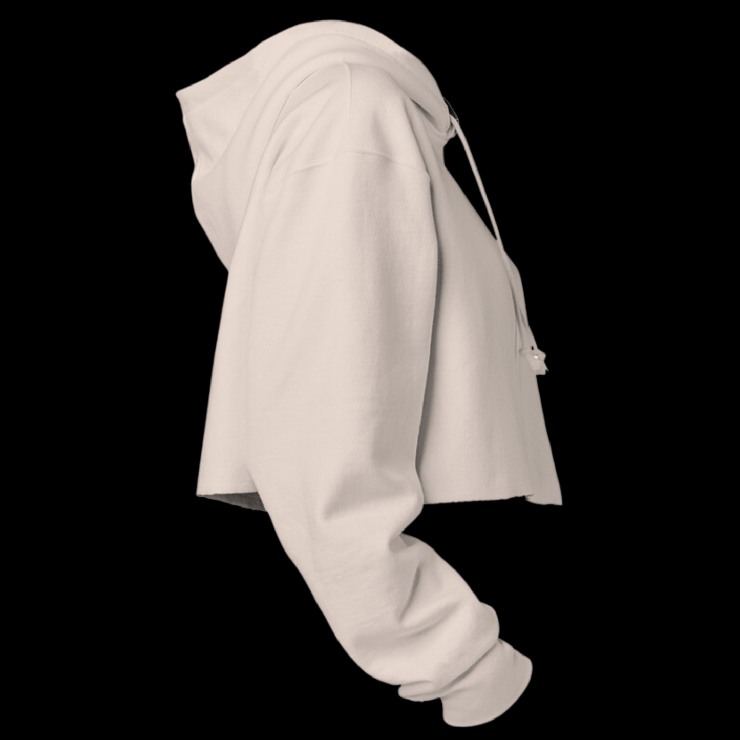 Less Talk More Action Light Cropped Hoodie