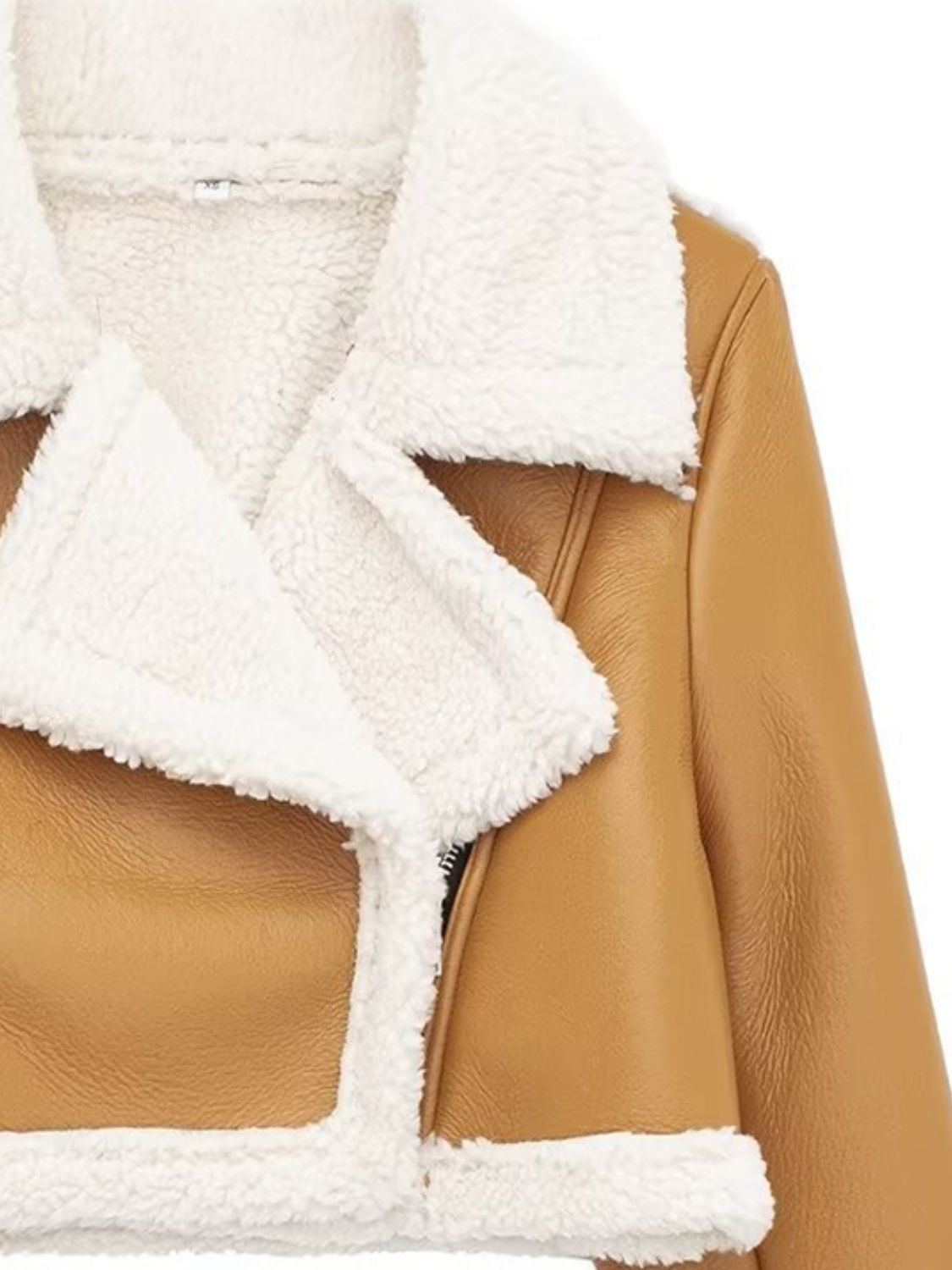Cropped Faux Fur Bomber Jacket