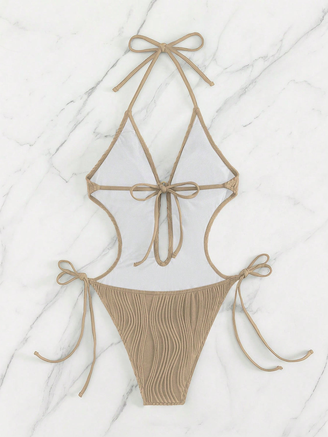 Ribbed Cutout One-Piece Swimsuit