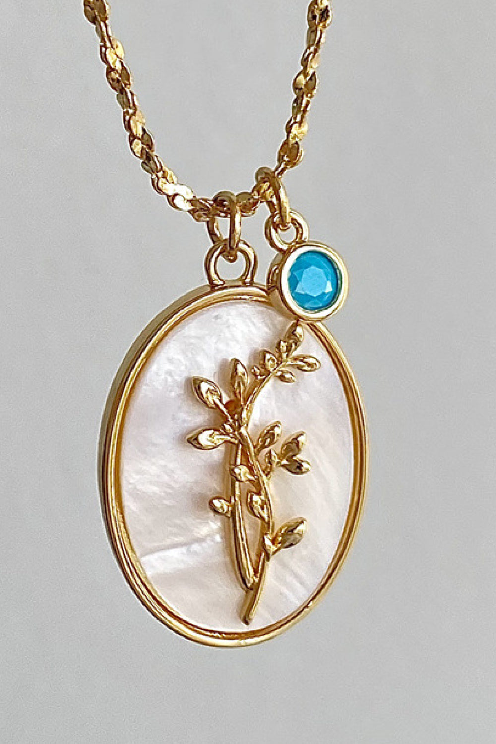 Birth Stone Flower Necklace
