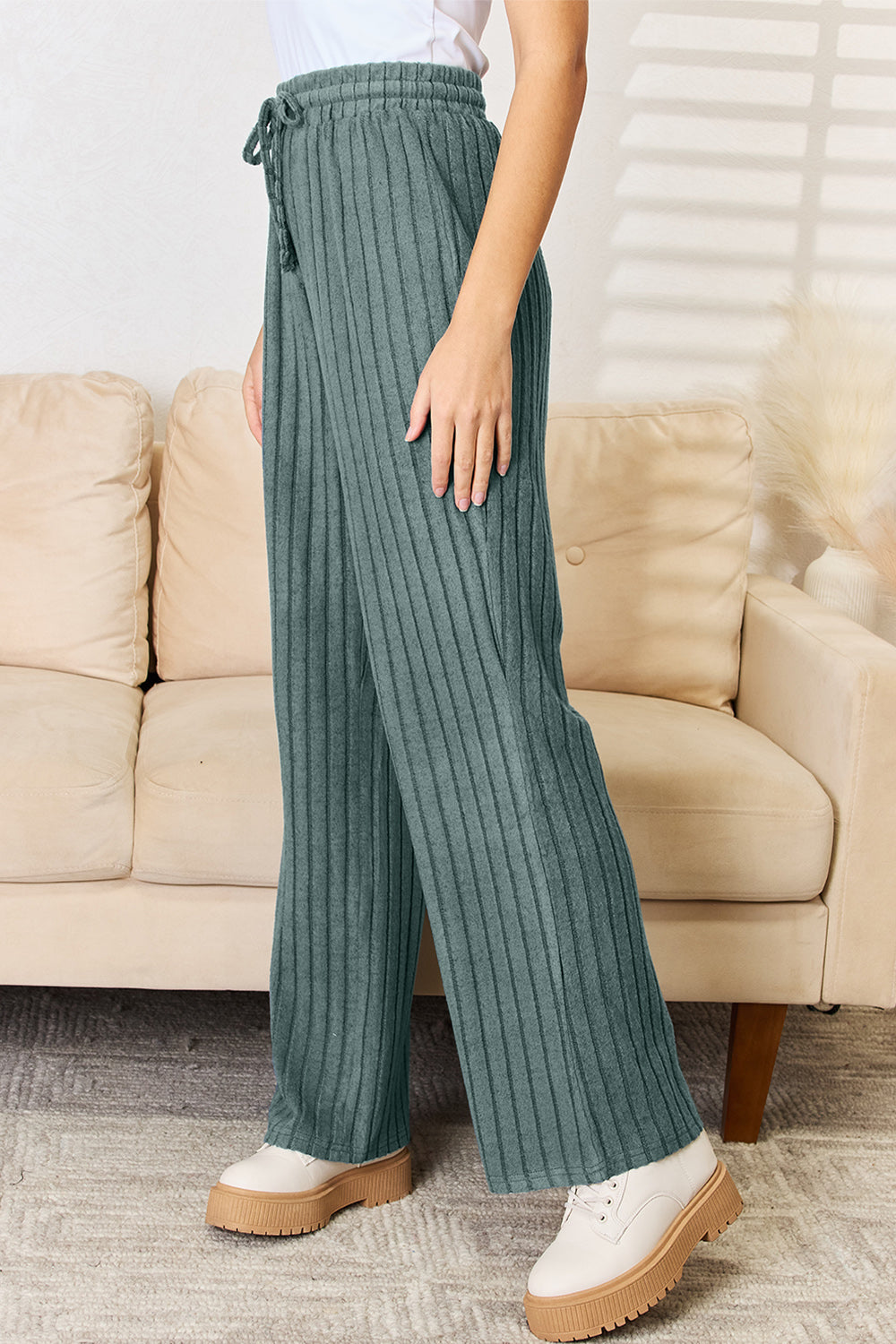 Ribbed Two-Piece Pajama Set