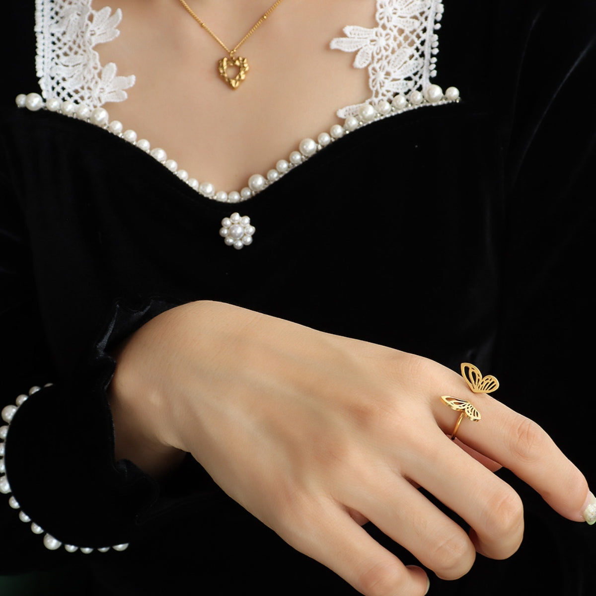 Adjustable Butterfly Ring