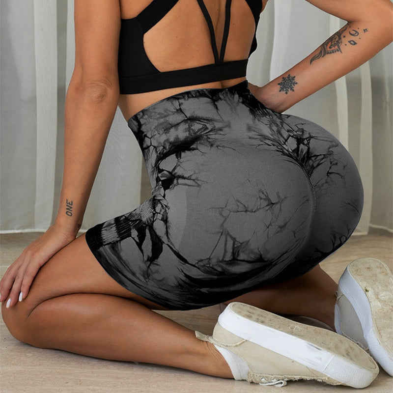 Tie-dye High Waisted Biker Shorts