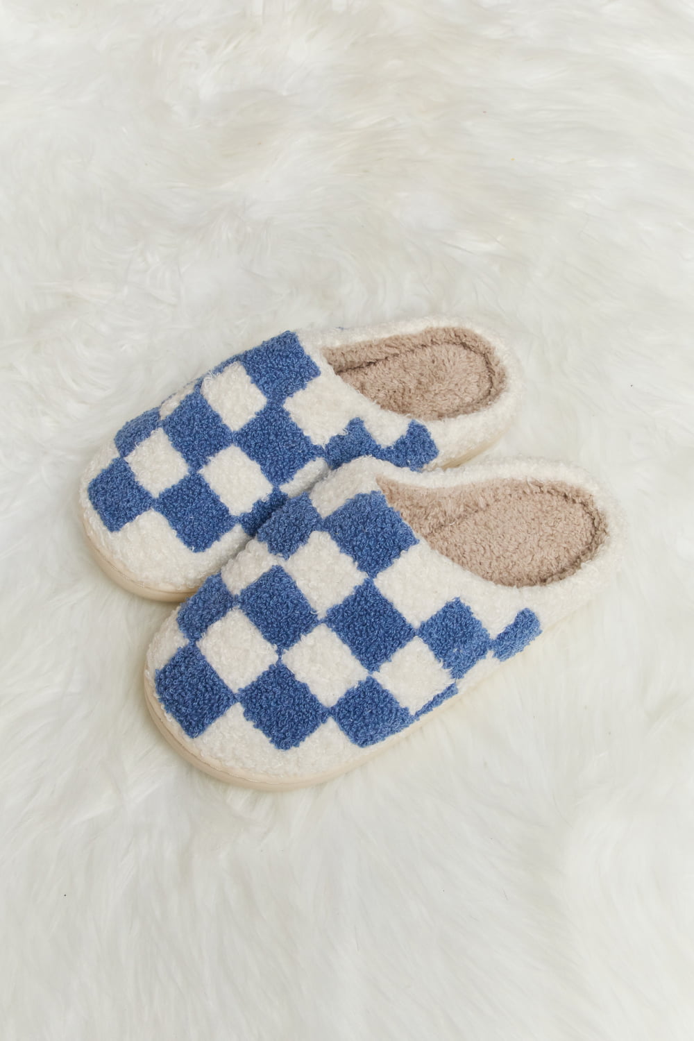 Checkered Print Slide Slippers