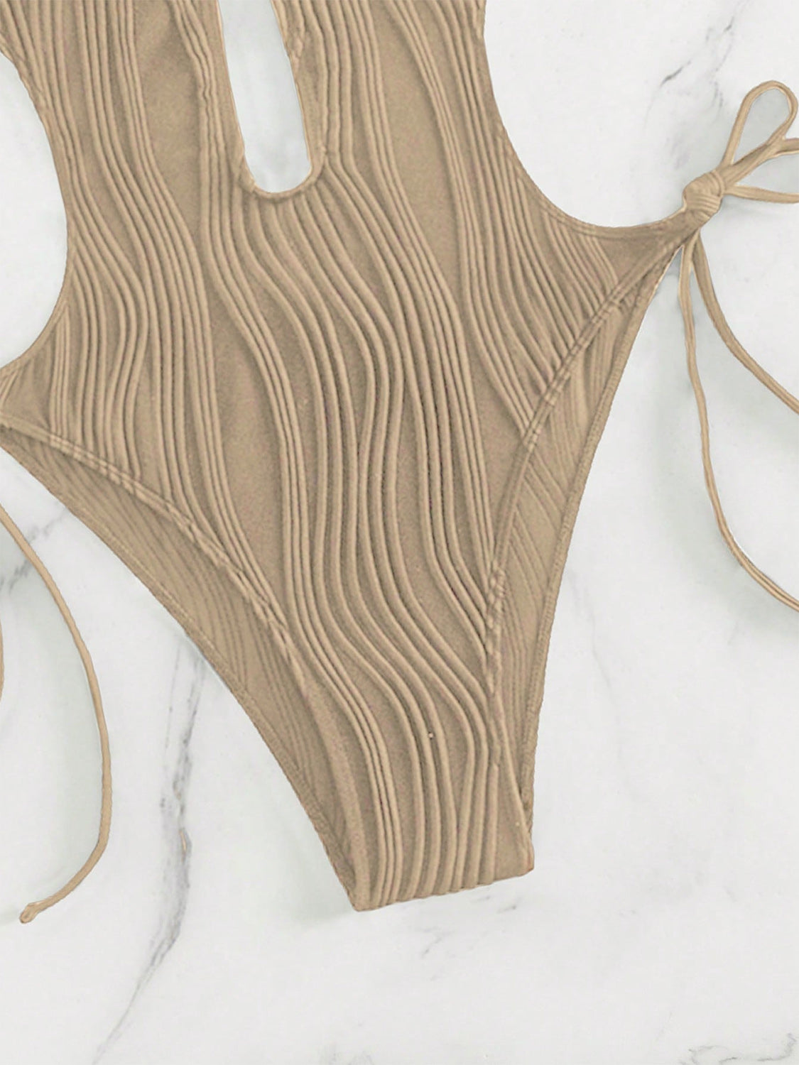 Ribbed Cutout One-Piece Swimsuit