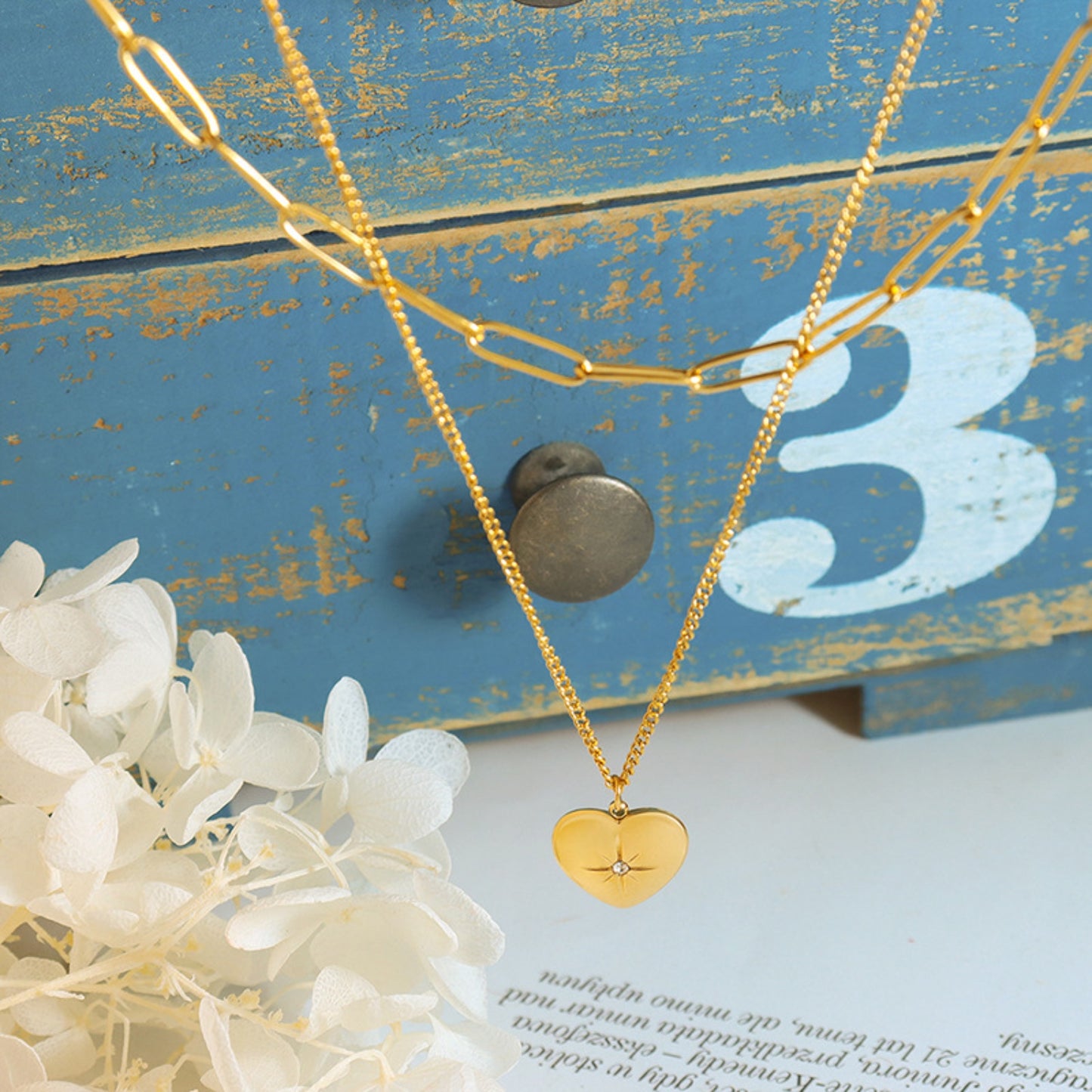 Layered Heart Pendant Necklace