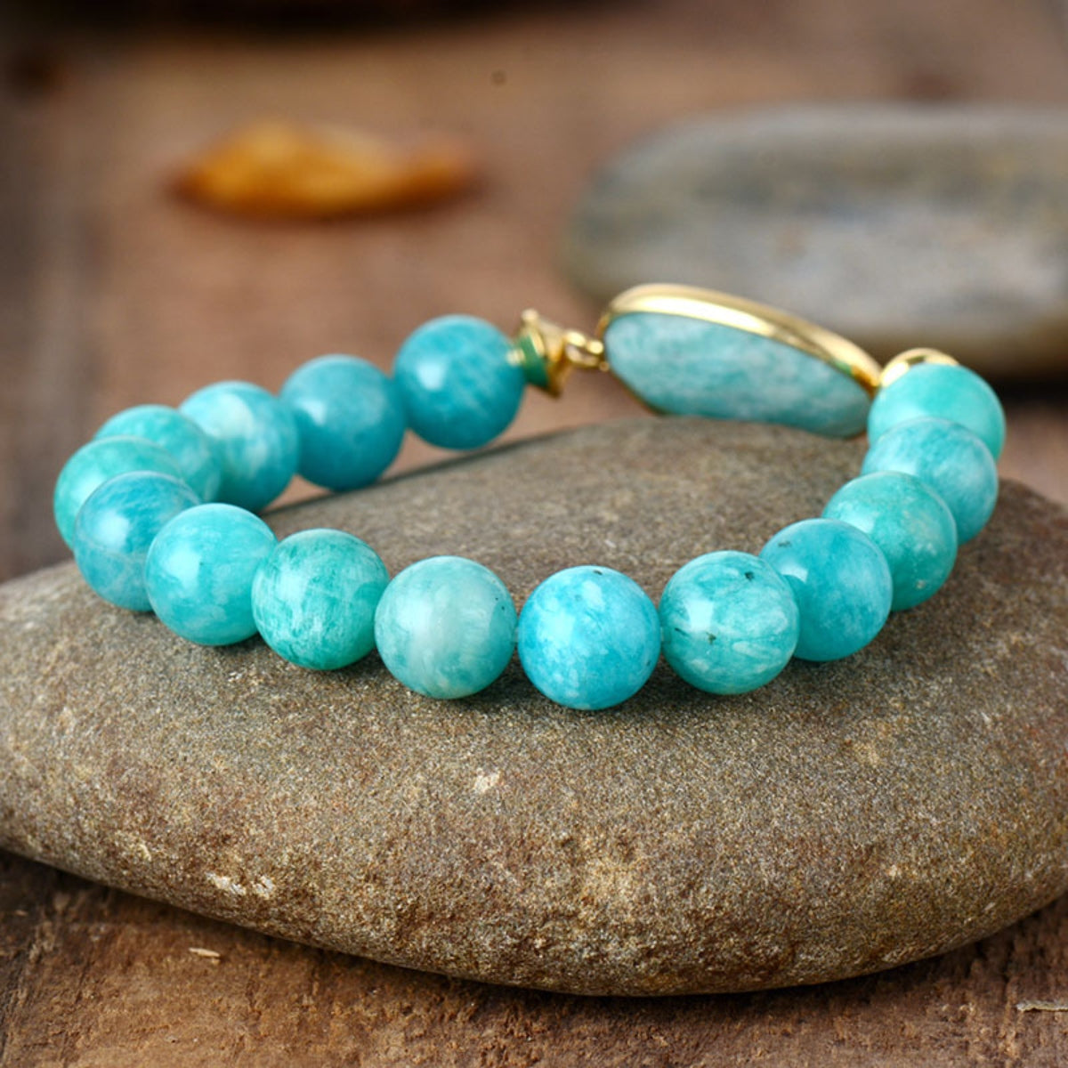 Natural Sea Stone Beaded Bracelet