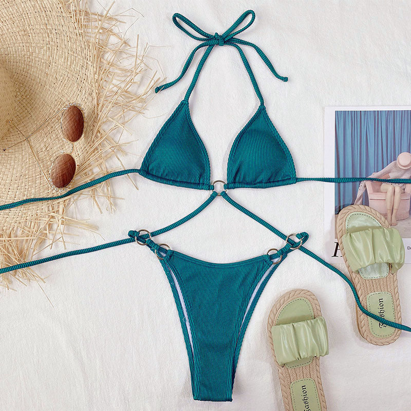 Bikini Set Metal Ring Bathing Suit