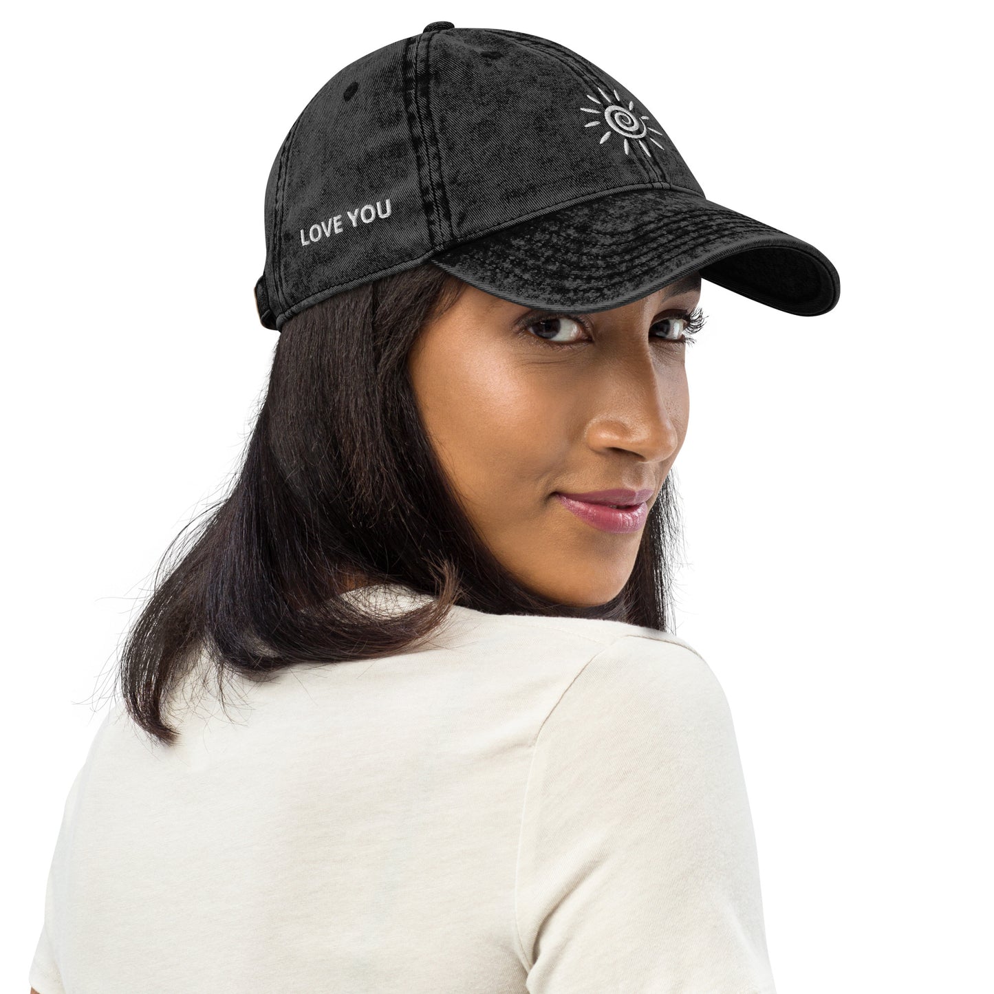 Love You To The Sun & Back Embroidered Vintage Cap