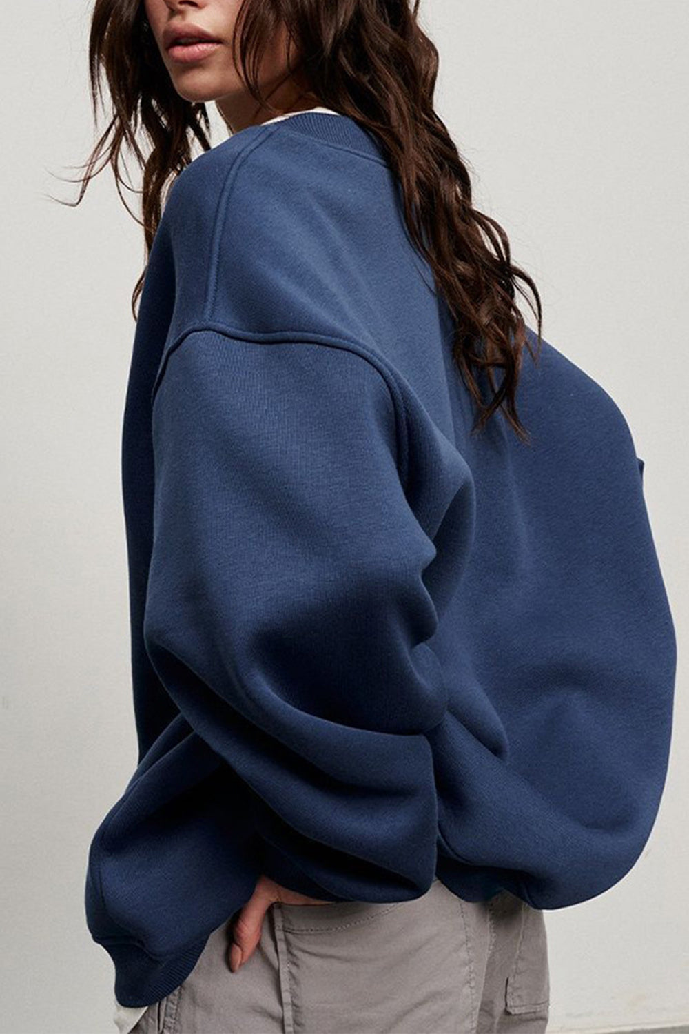 Oversized Round Neck Sweatshirt