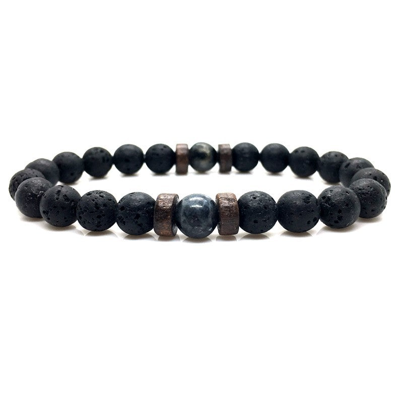Black Volcanic Natural Stone Bracelet