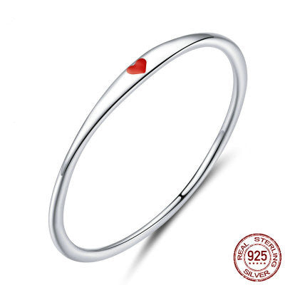 Dainty Silver Heart Ring