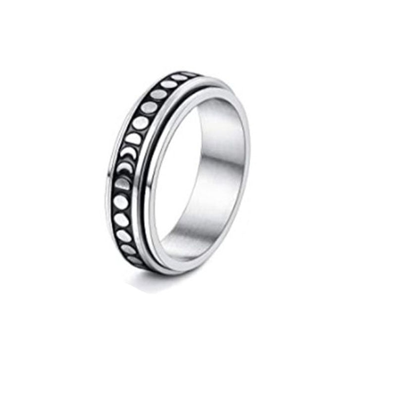 Moon Phase Fidget Spinner Ring
