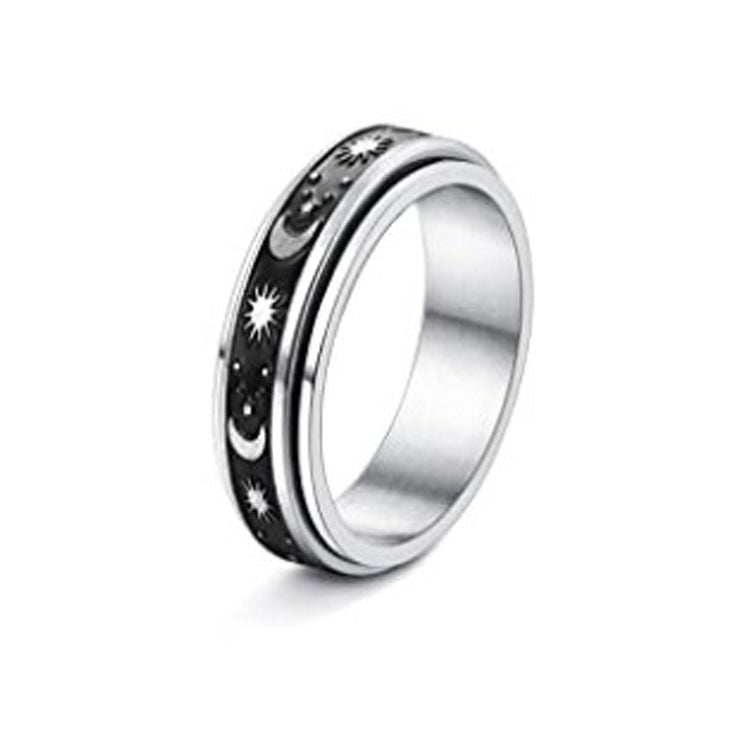 Moon Phase Fidget Spinner Ring