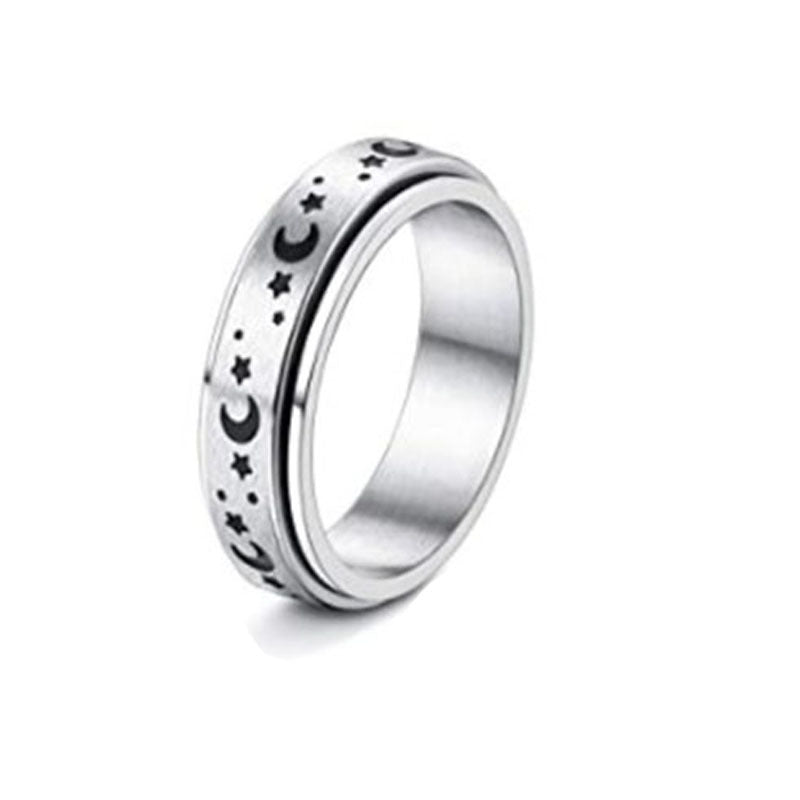 Moon Phase Fidget Spinner Ring