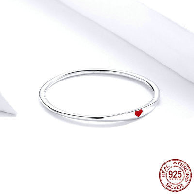 Dainty Silver Heart Ring