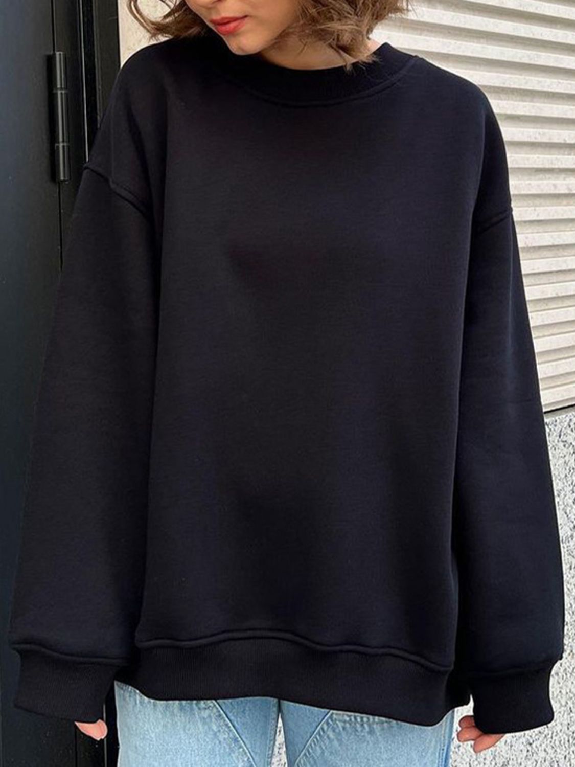 Oversized Round Neck Sweatshirt