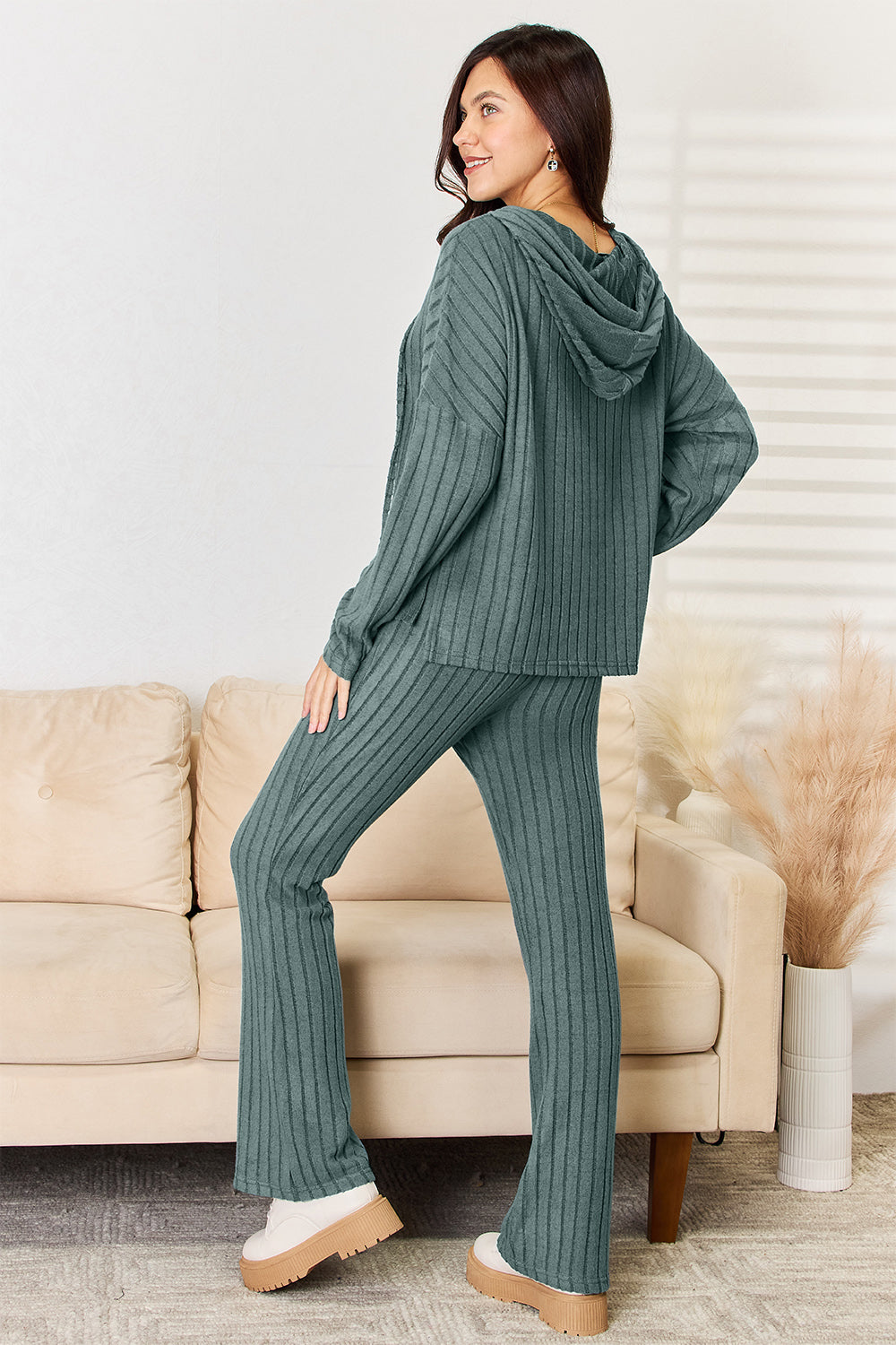 Ribbed Two-Piece Pajama Set